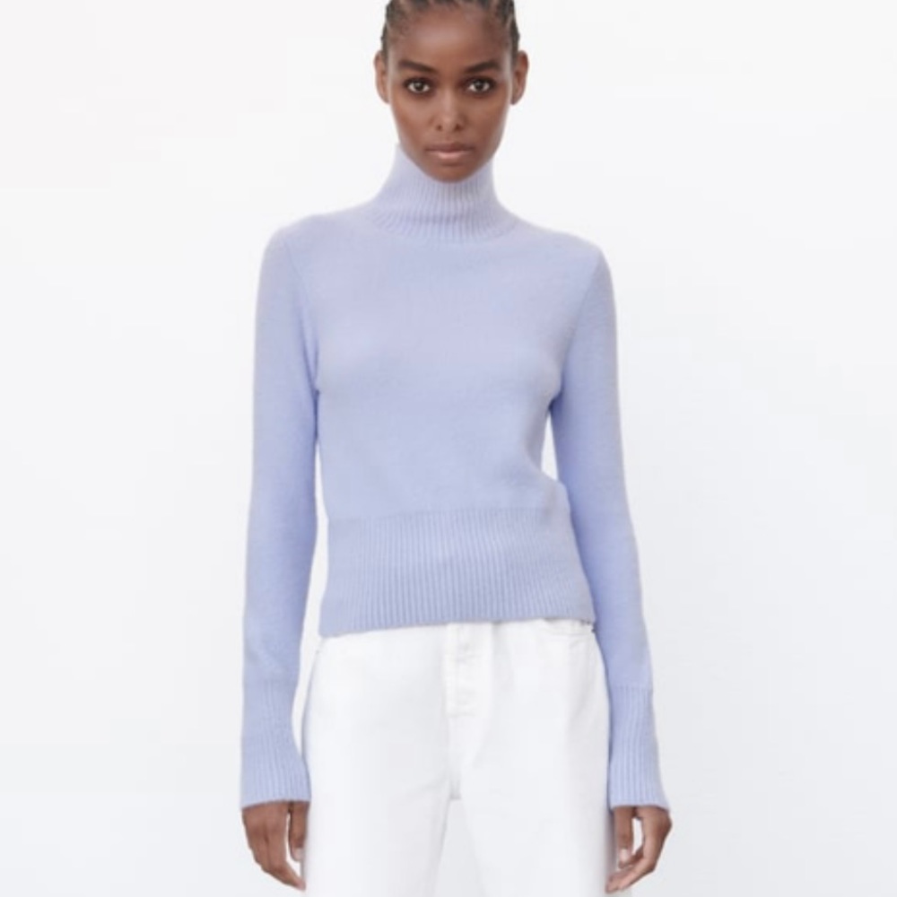 Zara NWOT Lilac High Mock Neck Sweater - XL